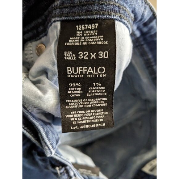 Buffalo David Bitton Jeans Blue Jackson X Straight Stretch Mens Size 32X30 - Picture 11 of 12